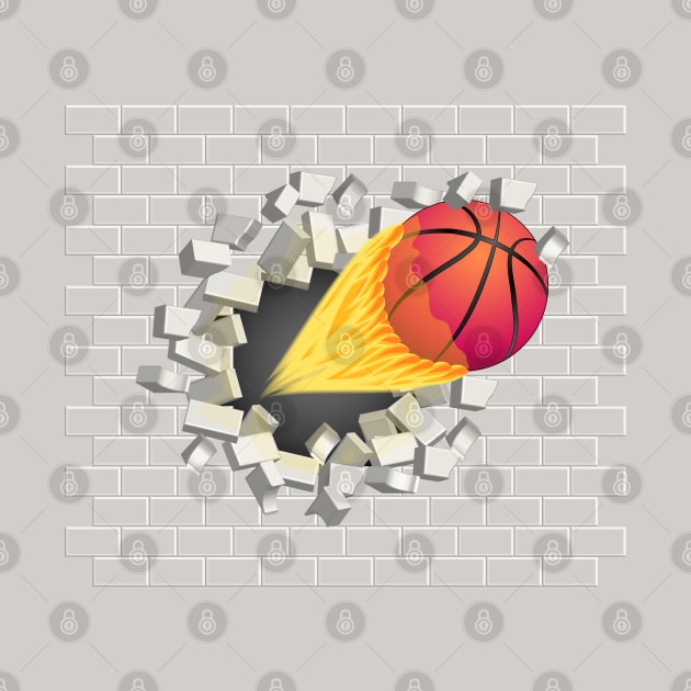 Basketball - Break The Wall by Designoholic