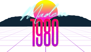 Made In 1980 ∆∆∆ VHS Retro 80s Outrun Birthday Design Magnet