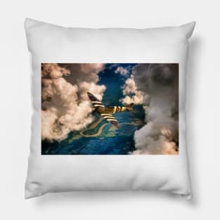 Spitfire Between The Clouds Pillow