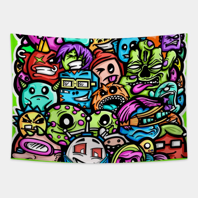 Monster Mash Tapestry by CiSTM