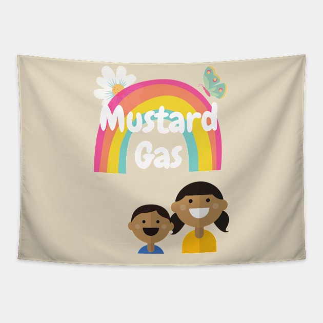 Mustard Gas Cute Kids Tapestry by DennisMcCarson