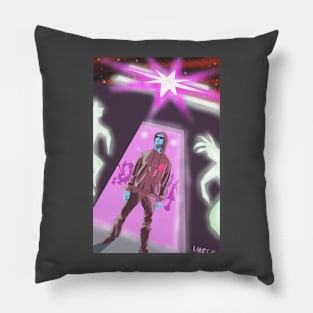 Door man at the Super nova Pillow