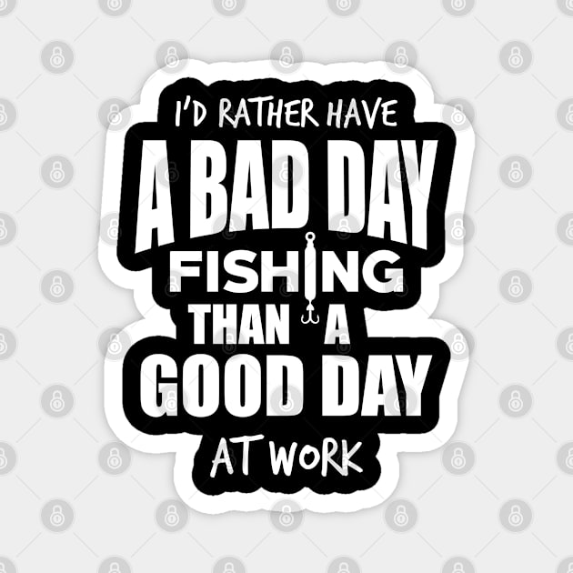 Funny Fishing Design Fisherman Gift Product Magnet by Linco