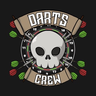 Darts crew Jolly Roger pirate flag T-Shirt