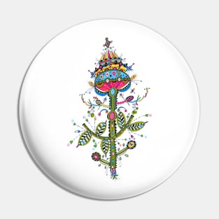 Art Flower Pin