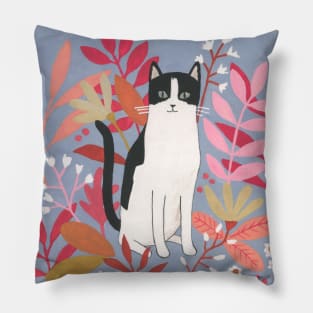 Black and White Cat Pillow