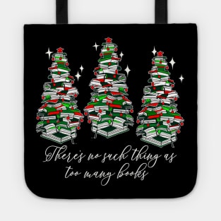 Christmas Book Trees, Librarian, Book Lovers, Love Reading Tote