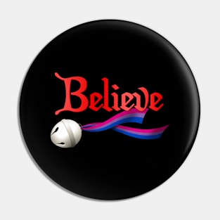 Believe Bisexual Pride Jingle Bell Pin