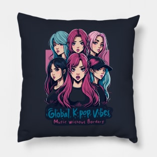 Global K-pop Vibes: Music Without Borders Pillow