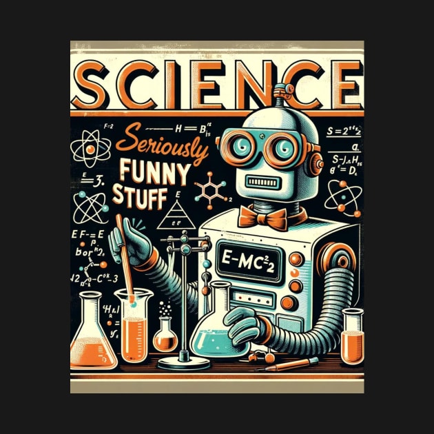 Funny Retro Science Art by mieeewoArt