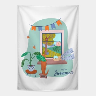 Summer composition Tapestry