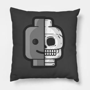 Bitesize Bricks B&W Tee Pillow