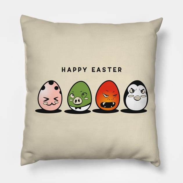 Happy Easter Pillow by Whatastory