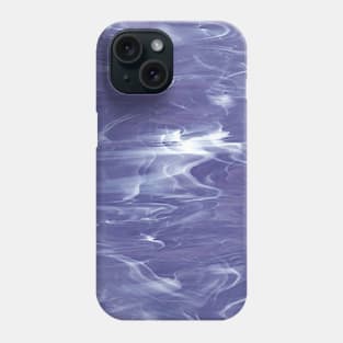 Denim Blue and White Swirl Smoke Glass Phone Case