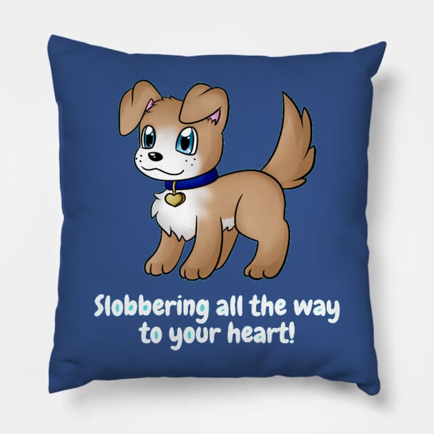 Slobbering all the way to your heart! Pillow by Nour