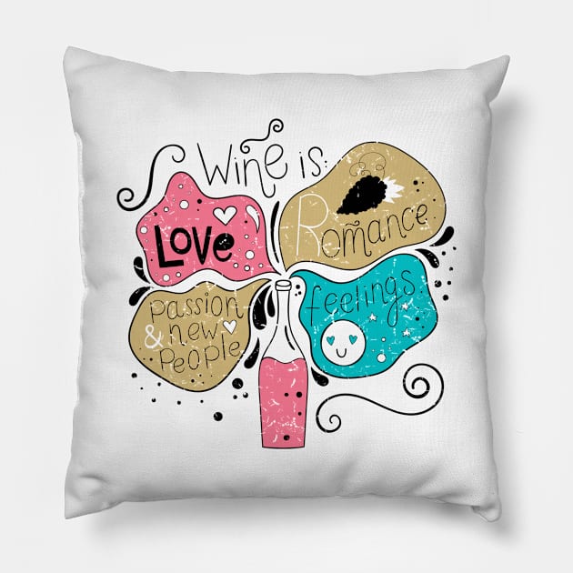 Wine Sensation Pillow by Mako Design 