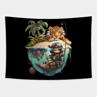 Calvin and Hobbes Prowling Predators Tapestry