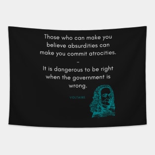 Voltaire Quote Tapestry