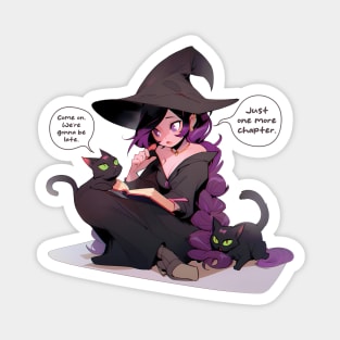 Just One More Chapter Purple. Halloween Book Lover. Magnet