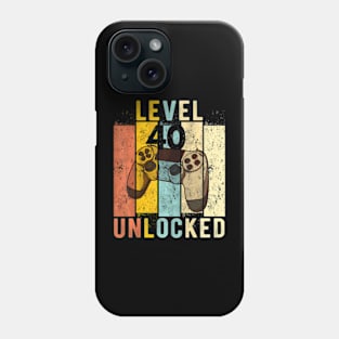 40th Birthday Level 40  Video Phone Case