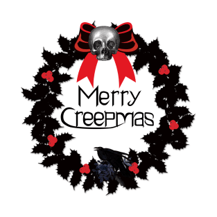 Merry Creepmas Gothic Wreath T-Shirt