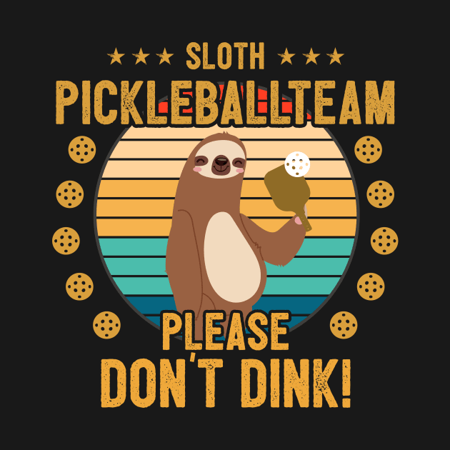 Funny Pickleball Player Gift Sloth by Pummli