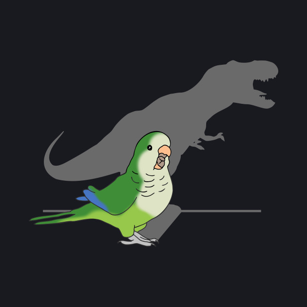 T Rex Shadow Green Monk Parakeet Birb Memes Baseball T Shirt