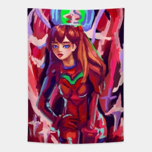 Asuka Langley Evangelion 90s Anime art Tapestry