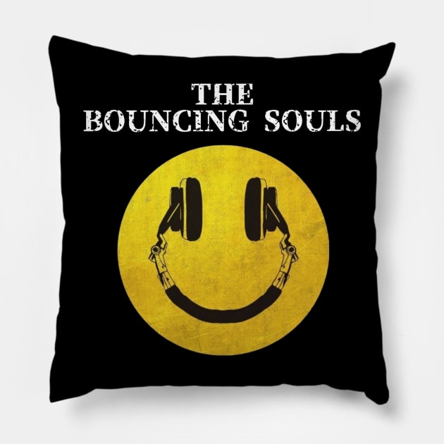 The Bouncing Souls / Smile Music Style Pillow by bentoselon