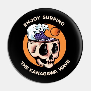 Enjoy Surfing The Kanagawa Wave Pin