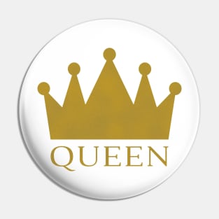 Queen with Crown Pin