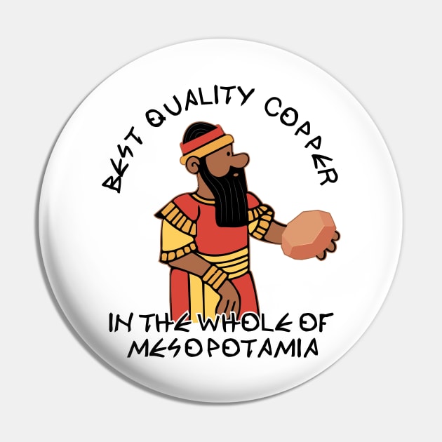 EA Nasir Complaint Tablet Copper Merchant Pin by alltheprints