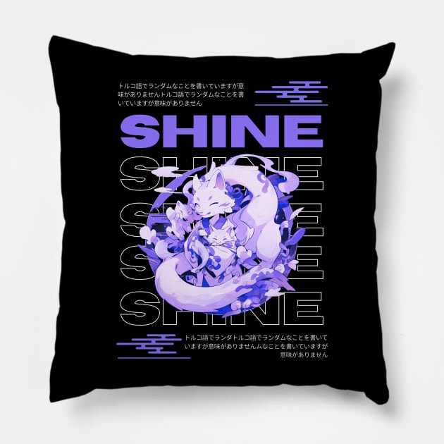 shine anime fox Pillow by karpuz-sedign