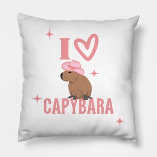 Capybara Preppy Aesthetic Pillow