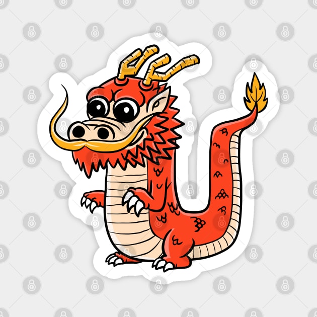Chibi Red Dragon Magnet by rudypagnel