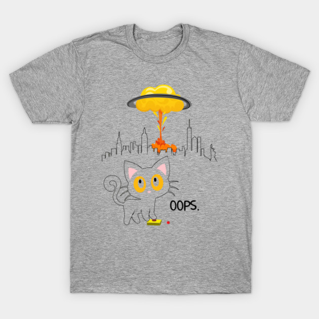 Cat Explosion Red Button Bomb Accident Gift Cat T Shirt Teepublic