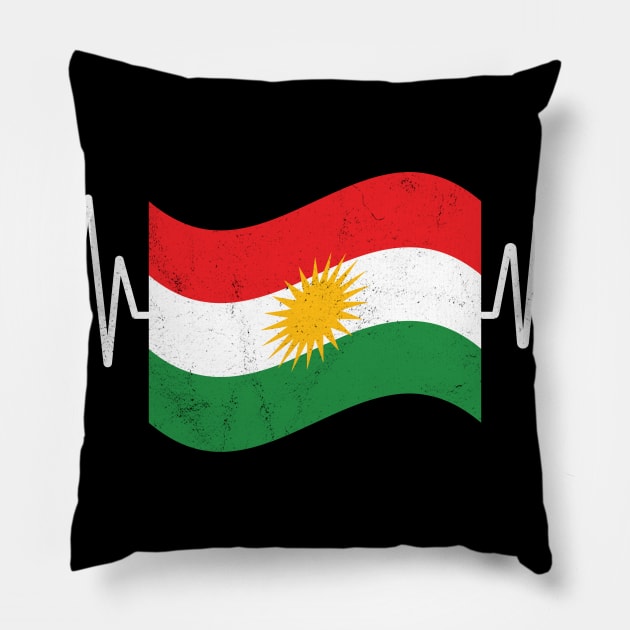 Heart Rate Heart Kurdistan Pillow by avshirtnation