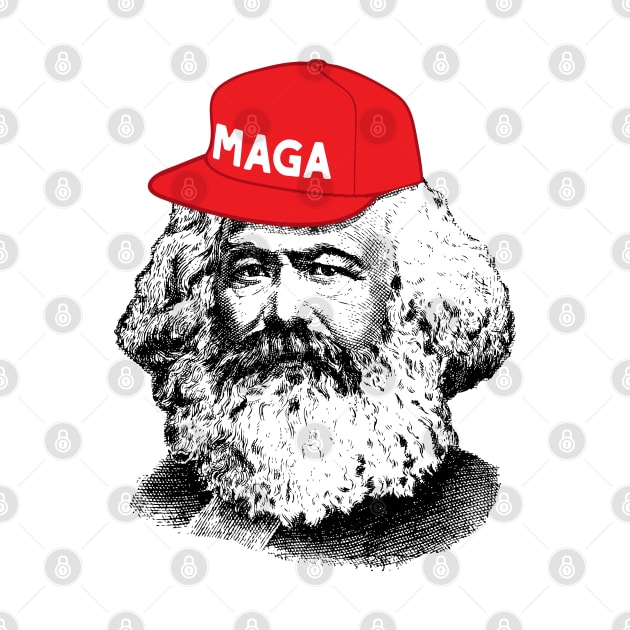 Marx MAGA Trump Hat by artbitz