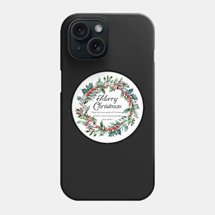 Merry Christmas Round Sticker 19 Phone Case