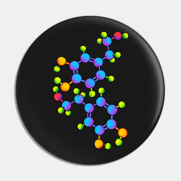 Dopamine (Ease/Enjoyment) Molecule Geometry Pin by FreyStrandDraws