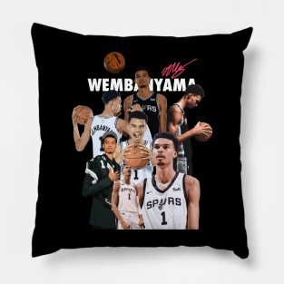 Wembanyama Vector Art Pillow