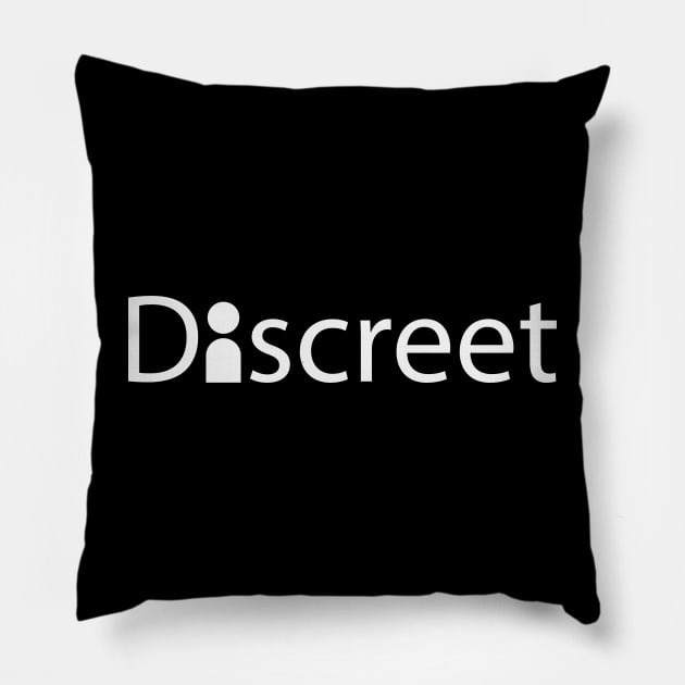 Discreet artistic text design Pillow by BL4CK&WH1TE 