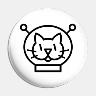 Space Cat Icon (black) Pin