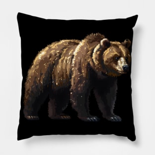 Pixelated Bear Artistry Pillow