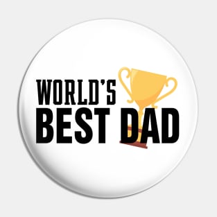 Simple World's Best Dad Typography with Trophy Pin