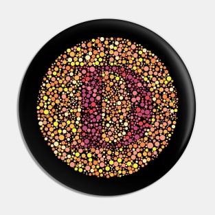 Letter D Color Test Pin