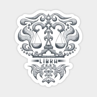 Libra Zodiac Design Astrology Magnet