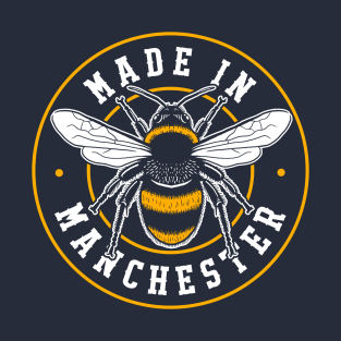 Made In Manchester Worker Bee Pocket Badge T-Shirt