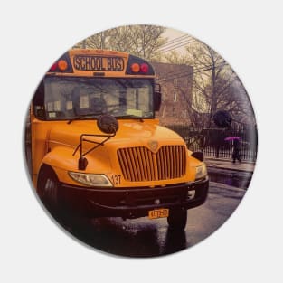 School Bus, Flatbush, Brooklyn, New York City Pin