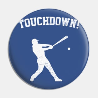 Touchdown! Funny Baseball Player Silhouette Pin